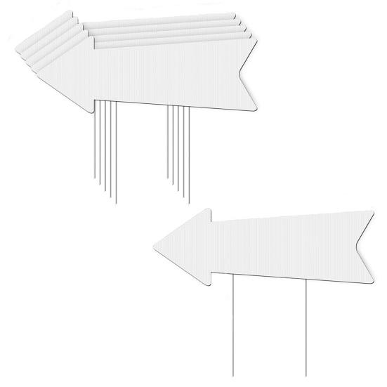 1Pc/5Pcs Blank Arrow Signs High Strength Weather Resistant DIY Widely Used Easy