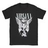 Nirvana RockMusic Band TShirts Unisex Unisex Fashion Vintage Cotton Tees Round Collar Short Sleeve T Shirts Classic Tops Unisex