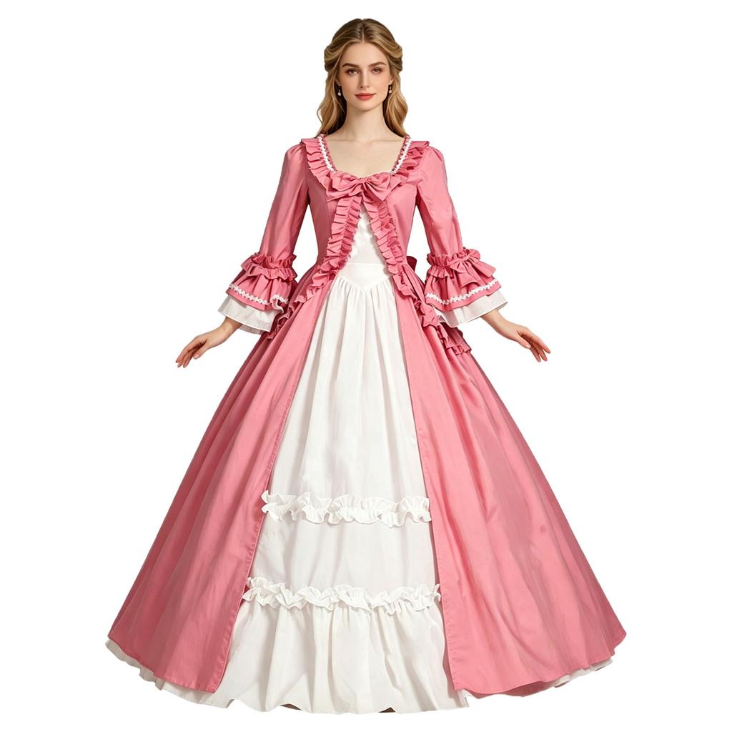 Women's Victoria Dress Court Dress Evening Dress Cosplay Princess Horn Large Swing Dress Retro Dance Society Renaissance Dress