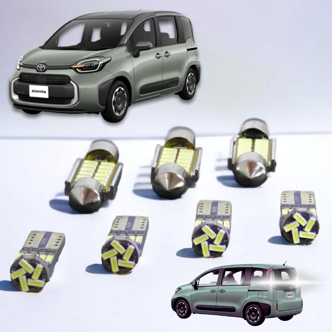 

LED Set for Sienta Series Interior License Plate Backup and Turn Includes Installation Easy Includes Interior Car and Customizable for All SIENTA03