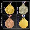 10Pcs Baseball Medals Award Medals 5cm Competition Prize Medals with Neck Ribbon Baseball Memorial Medal for Party Favors