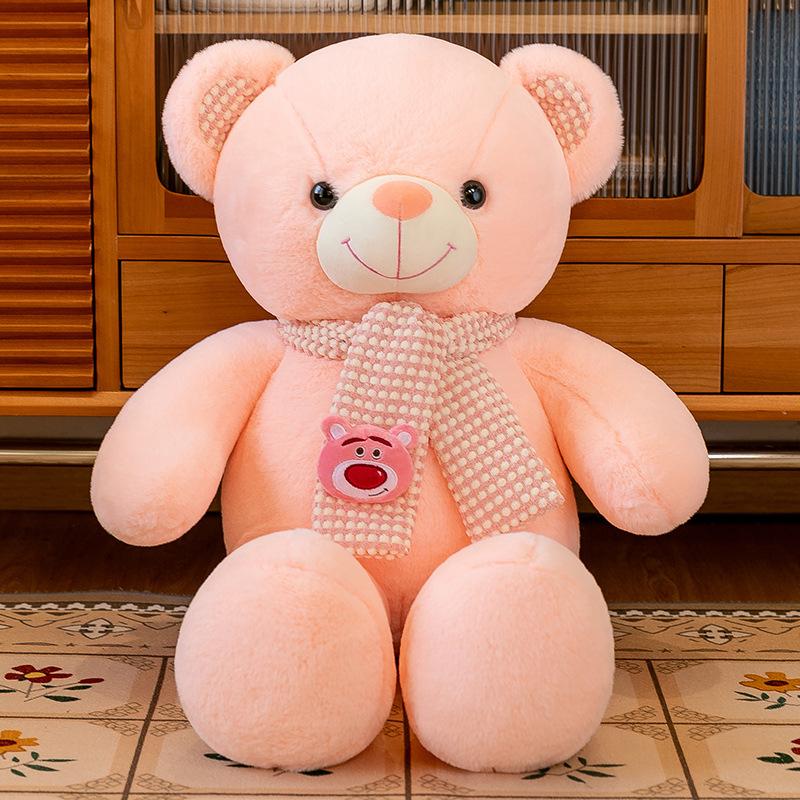 Large Scarf Teddy Bear Cuddle Bear Bed Sleeping Throw Pillow For Girl'S Valentine'S Day Birthday Gift