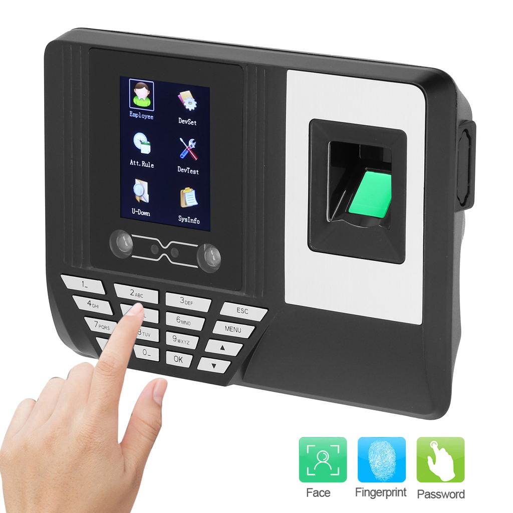Time Attendance 4.3in TFT Voice Prompt Face Fingerprint Password Time Recorder for Office Factory