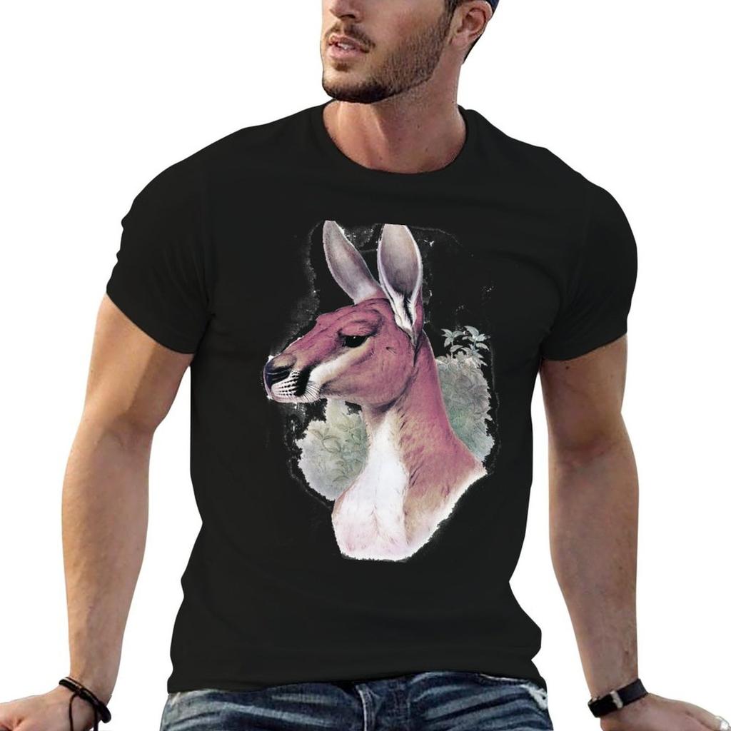 Red kangaroo portrait TShirt t shirt personalised Unisexs graphic t shirts Unisex t shirt cotton Tshirt