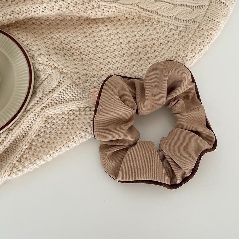 Korean Contrast Color Scrunchies Hair Accessories Simple Elastic Hair Band Women Girls Ponytail Holder Rubber Bands Hair Ties