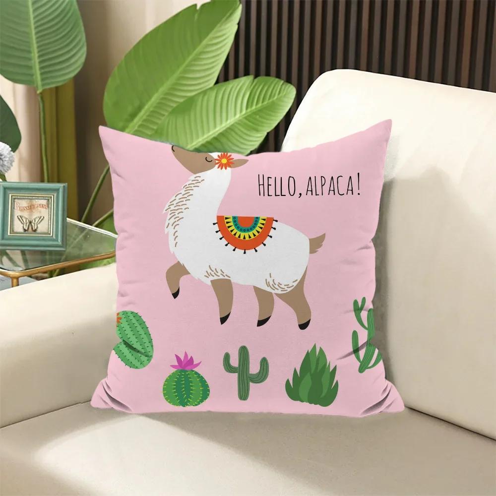 Alpaka Kissenbezug Kissenbezüge  ×  Gefüllte Kissen Dekokissen für Sofa Bezüge × Elegantes Zimmer Schlafen Heimtextilien