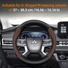 Cwnqah1 Cwmvjg1 Suitable for Mitsubishi Breathable Leather Matte Carbon Fiber Texture Steering Wheel Cover, Suitable for Outlander Phev Sport Eclipse