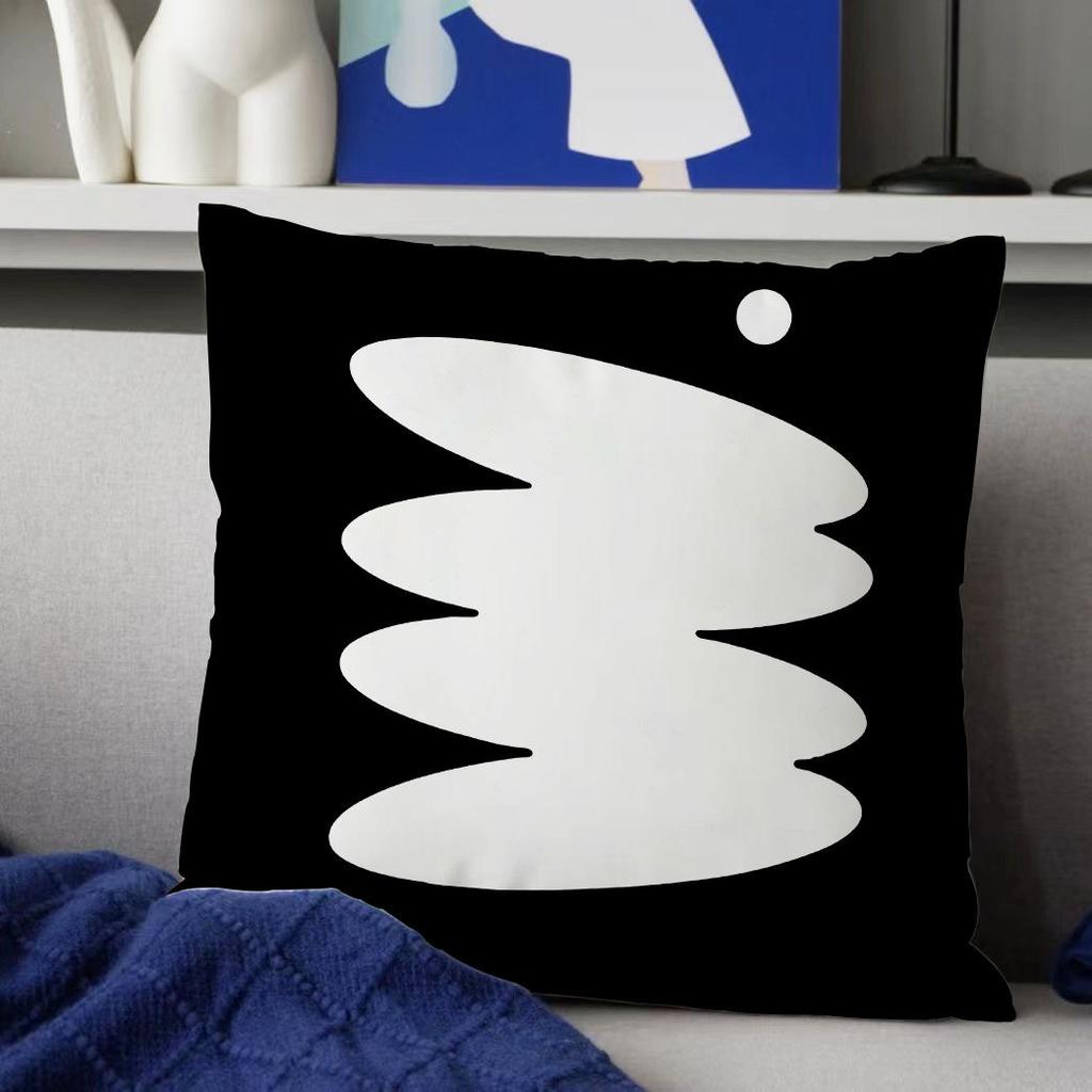 Black Luxury Pillow Cover, Sofa Cushion Cover, Dormitory Bedroom Pillow Cover, Pillowcase, Square Home Decoration