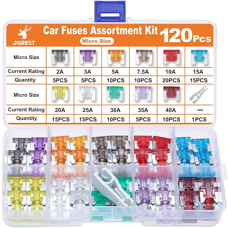 JOREST 300Pcs Car Fuse Assortment Kit, 160 Mini Blade Fuses Automotive + 90 Standard Auto Fuses + 50 Micro + Puller – Replacement for RV Camper