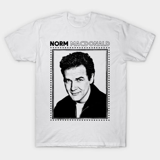 

Men Black Print T-shirt Norm Macdonald /// Fan Art Tribute Design No-Cut Transfer Paper Print Cotton Tshirt 4XL білий