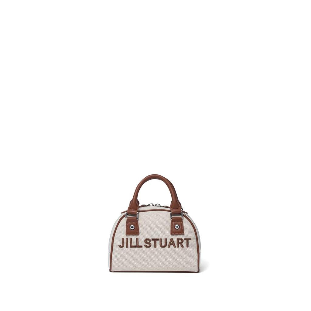 Jill Stuart Mini Boston Bag with Brand Daily Logo, Casual, Camel, JSLH5AB2, Women's