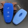 Zad Silicone Car Key Case Cover For Ford Mondeo Focus Fiesta Kuga C-Max S-Max Mk3 Replacement Auto 3 Buttons Key Protector