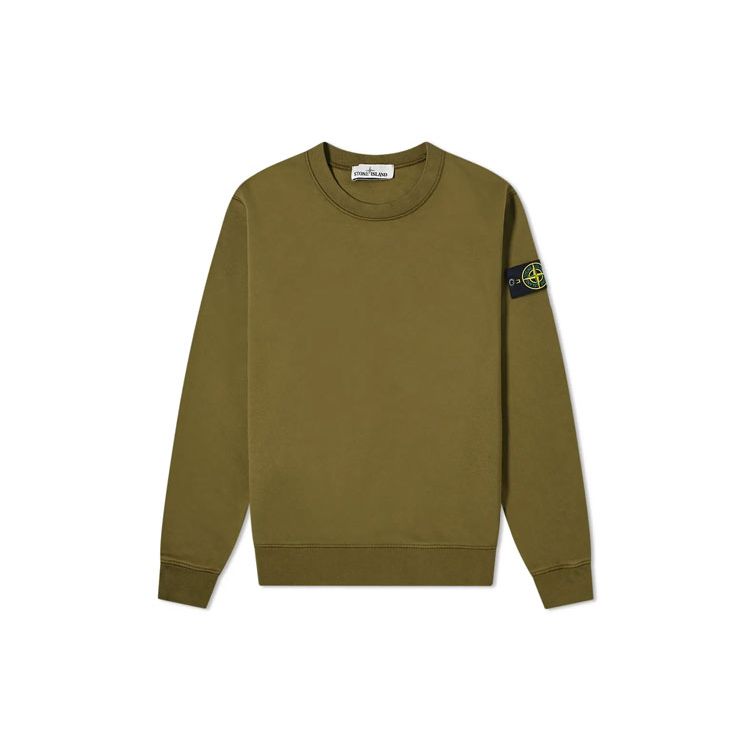 

Stone Island Garment Dyed Sweatshirt Olive Men Tops Green 741563051-V0058 XL