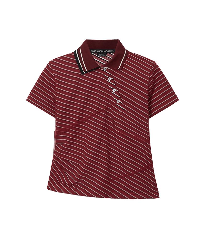 ADSB ANDERSSON BELL Twisted Pk Polo Top Atb1587W(Red)