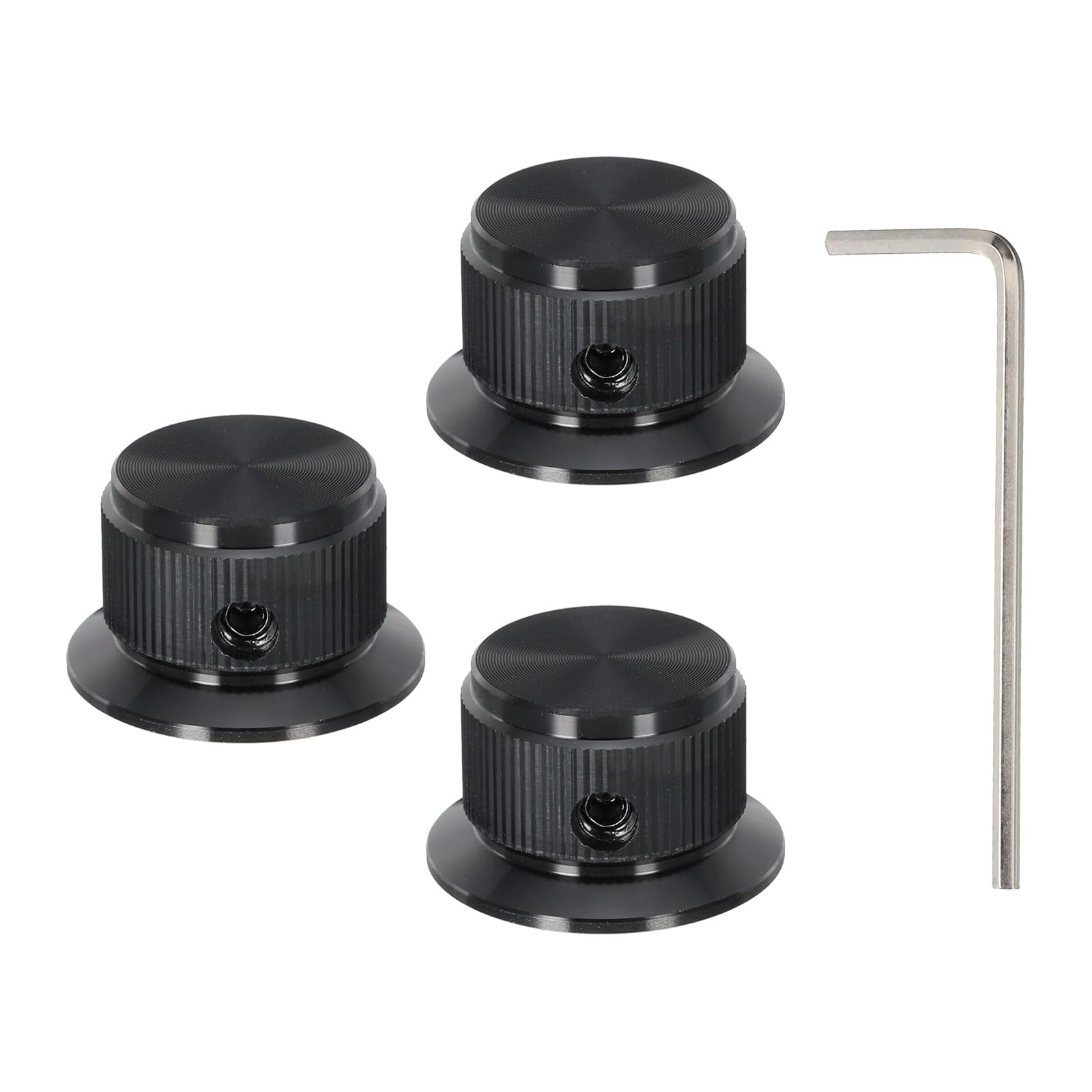 

uxcell Potentiometer Aluminum Guitar Control 1 Shaft with for Power Volume 24mm 3 Pieces Knob, Knob, Wrench, Guitar, Bass, Audio, Amplifier, Control,