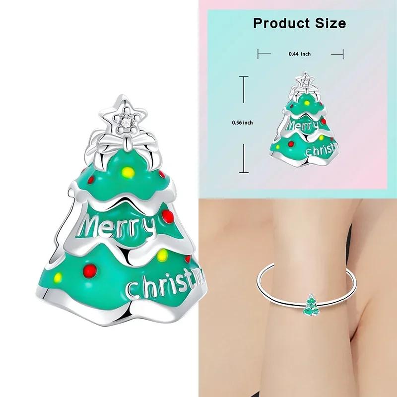 Christmas Charms Copper Christmas Tree Santa Claus Ice Boot Snowflake Pendant Beads Fit Bracelet Diy Jewelry