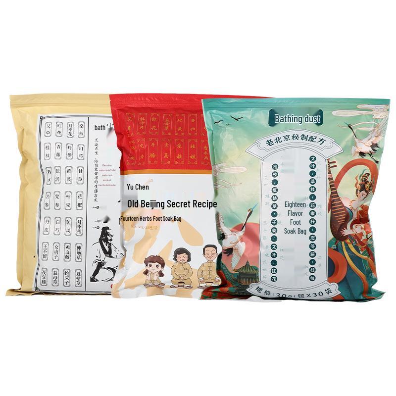 28-Flavor Herbal Foot Soak Bags with Mugwort & Ginger Aromatherapy – No-Boil Required