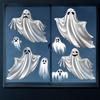Halloween, White Ghost, Stickers, Glass Stickers, Cabinet Glass Doors, Scene Decoration Stickers, Party Decorations