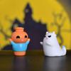 Cartoon Cute Halloween Loong Pumpkin Bat Mini Figurines Miniature Desktop Car Small Ornament DIY Decoration Accessories Gifts