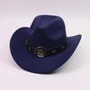 Western Cowboy Hat Tibetan Hat European and American Men's Top Hat Felt Hat Ethnic Style Women's Hat