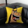 Horse Pillow Animal Decor Cushion Cushion Cover Pillow Case Antidustmite Invisible zipper silky plush cushion