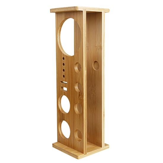 Bartender Tool Kit Holder Cocktail Shaker Set Holder Large Capacity Versatile Multipurpose Wooden Bartending