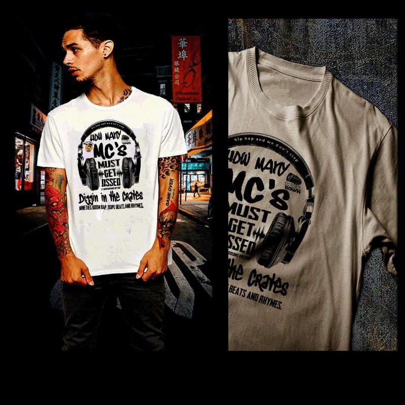 

Hip Hop t-shirt Street Hustle NYC BK MC 90s New York rap legend white tee 4XL