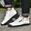 Fashion Men Shoes New 2025 Handmade Leather Casual Design Sneakers Man Breathable Leather Shoes Ankle Boots Outdoor Non Slip Walking