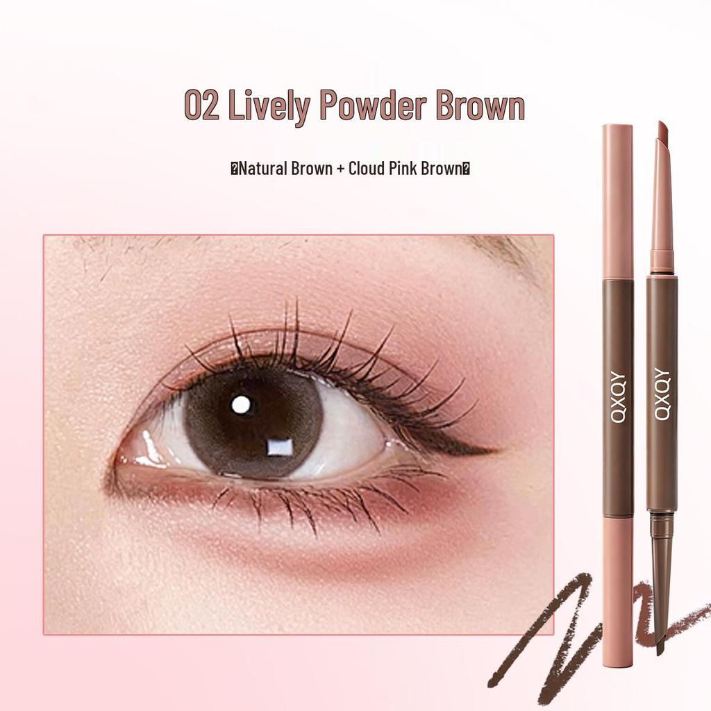 QXQY Dual Eyeliner & Highlight Pencil: Smudge-Proof, Waterproof, Natural, Long-Lasting, Quick Dry, One-Stroke Application.