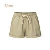 Margot St. Plus Size Casual Women Summer Solid Color Drawstring Shorts Loose Hot Pants