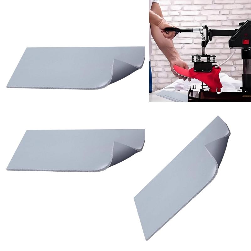 3Pcs Portable Silicone Heat Transfer Pad 4x8Inch Double Side Press Mat Temperature Resistant 540F for Hat Bag Making