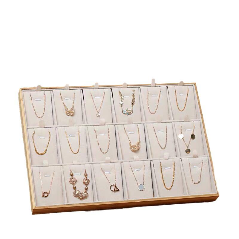 Bamboo Jewelry Display Stand for Necklaces and Earrings