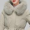 XueZhongFei Women's Long Winter Down Jacket with Fox Fur Collar
