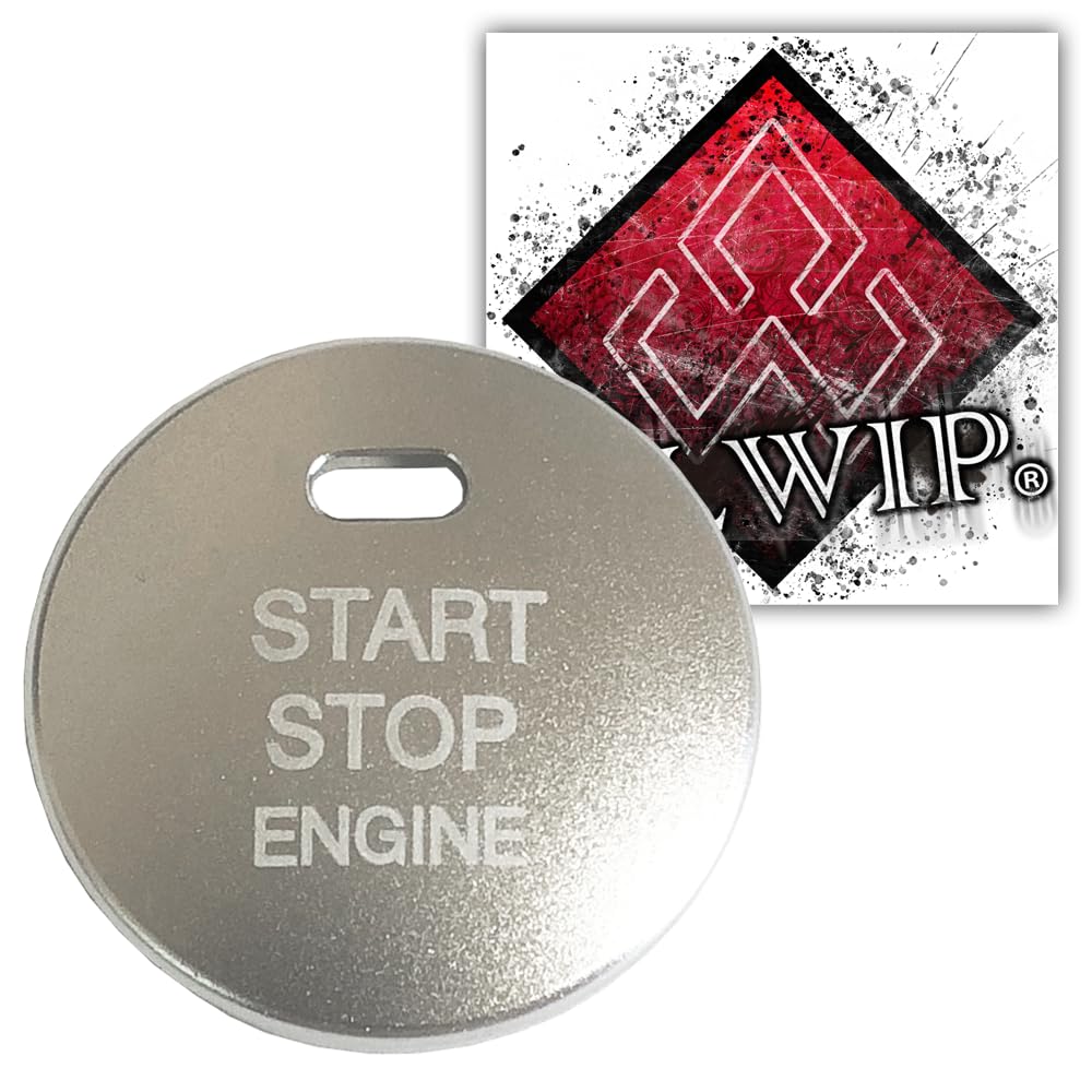ALWIP Ignition Switch Engine Start Push Button Aluminum Cover Compatible with and Mazda (Alwip) (Silver) - Toyota, Daihatsu, Subaru,