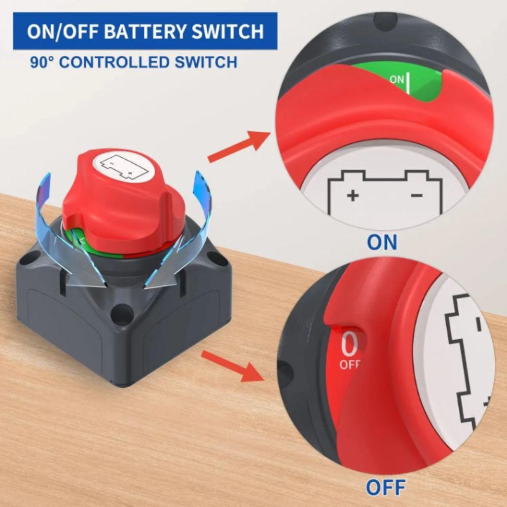 2 Position Battery Disconnect Switch 2 Pin Rotary Switch Battery Selector Switch For Marine