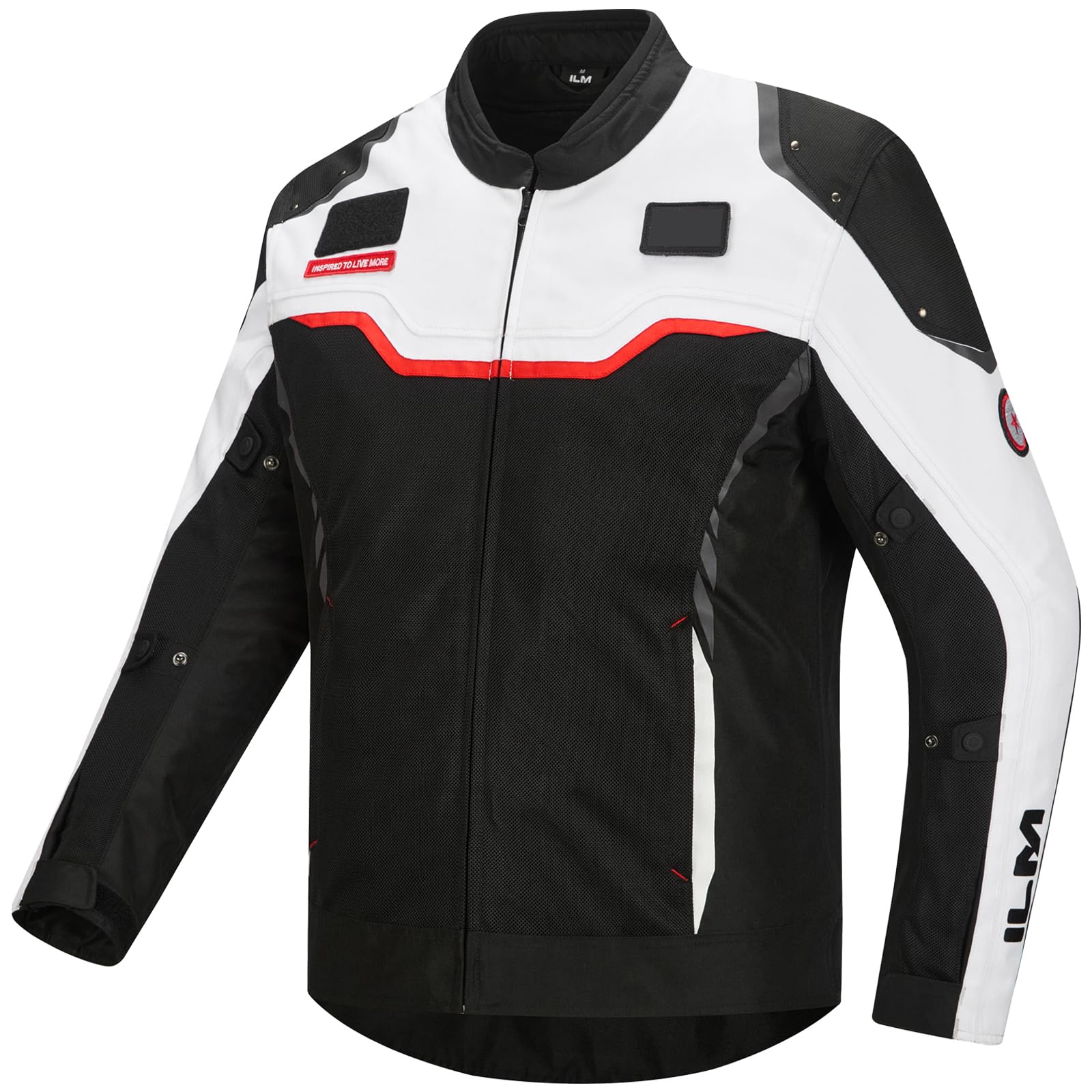 

ILM JRC2 Motorcycle CE Removable Waterproof Men s Jacket, Breathable, Quick-Drying, Mesh, Protector, Inner, Stylish, Touring, Spring/Summer белый
