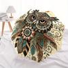 1pc Owl Mandala Automatic Open 8-Rib Windproof Umbrella, Travel & Commuting, Suitable for All Seasons