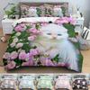 Animals Duvet Cover Set Cute Cat Comfortable Duvet Quilt Cover Pillowcase Bedding Set Children Bedroom Decoration Home Textile