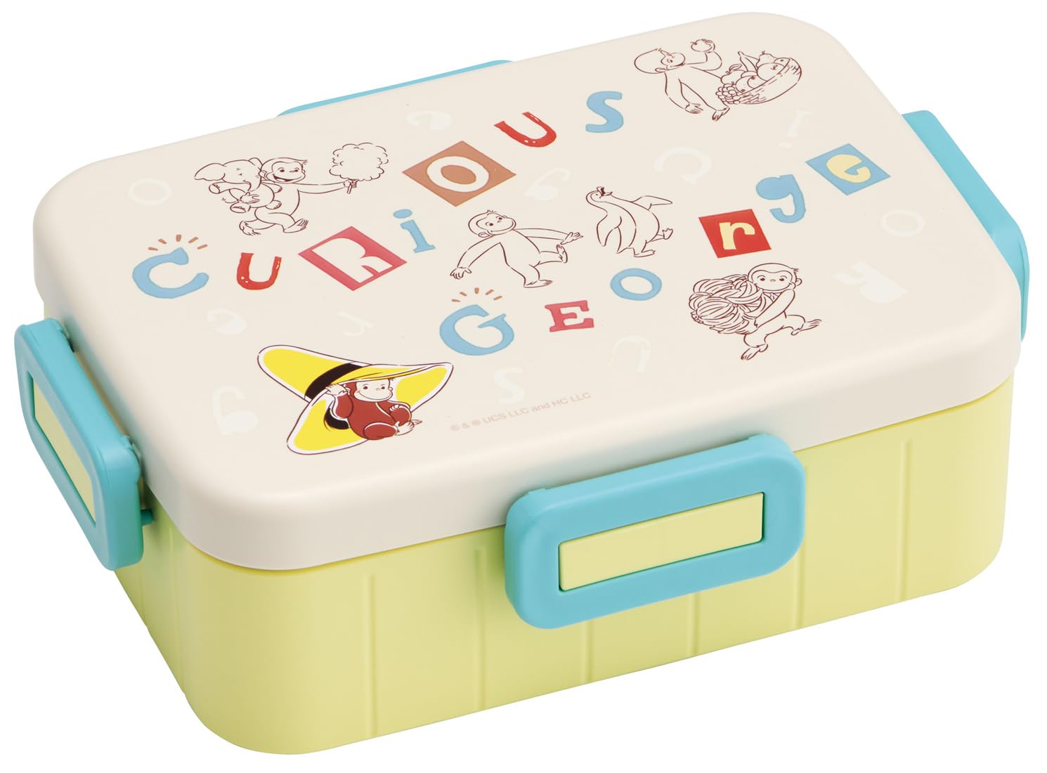 

Skater Adult Bento Dishwasher Made in Curious George Alphabet Box, 4-Point Lock, 650ml, Safe, Japan, Design, YZFL7-A