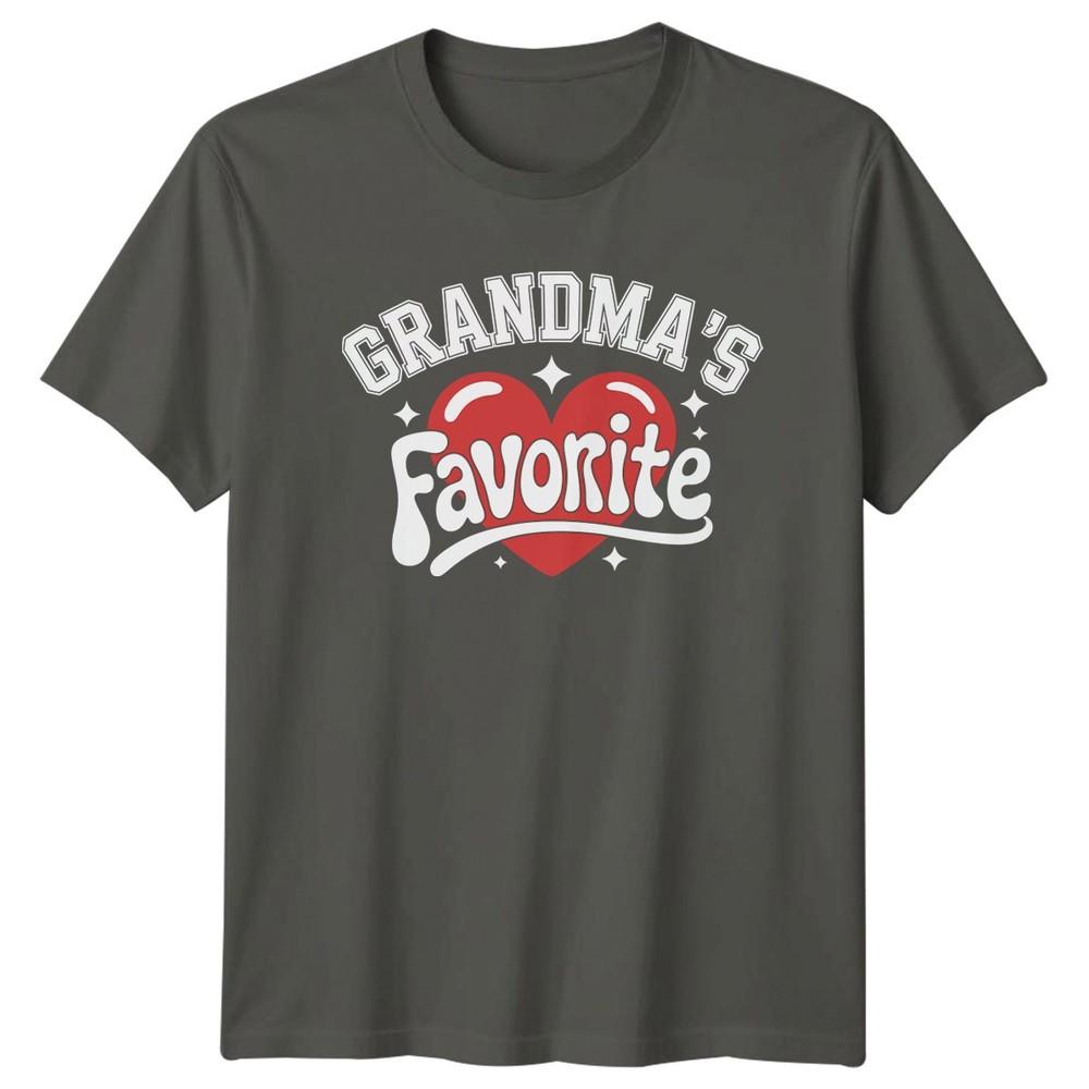 Grandmas Favorite TShirt Grandchild Slogan Family Relative Christmas S