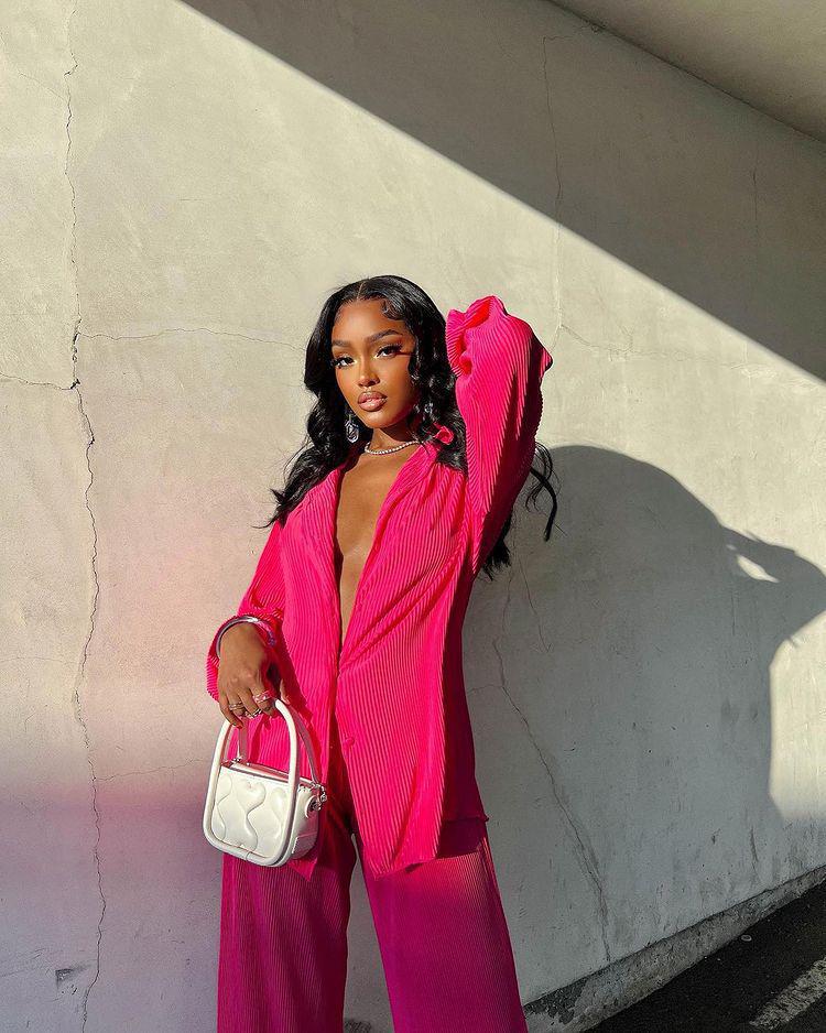 EU & US Women's Sexy Pleated Loose Casual Multi-color Set - Orange