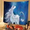 The Last Unicorn Tapestry Art Printing Bohemian Wall Tapestries Mandala Decor Blanket