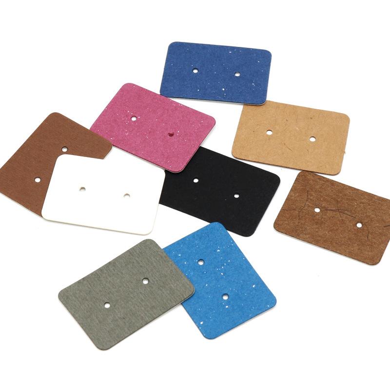 100 pièces 50 pièces Cartes d'emballage pour boucles d'oreilles 2,5x3,5 cm Carte d'affichage pour clous d'oreilles Carton vierge Papier Kraft Étiquette de prix pour bijoux DIY