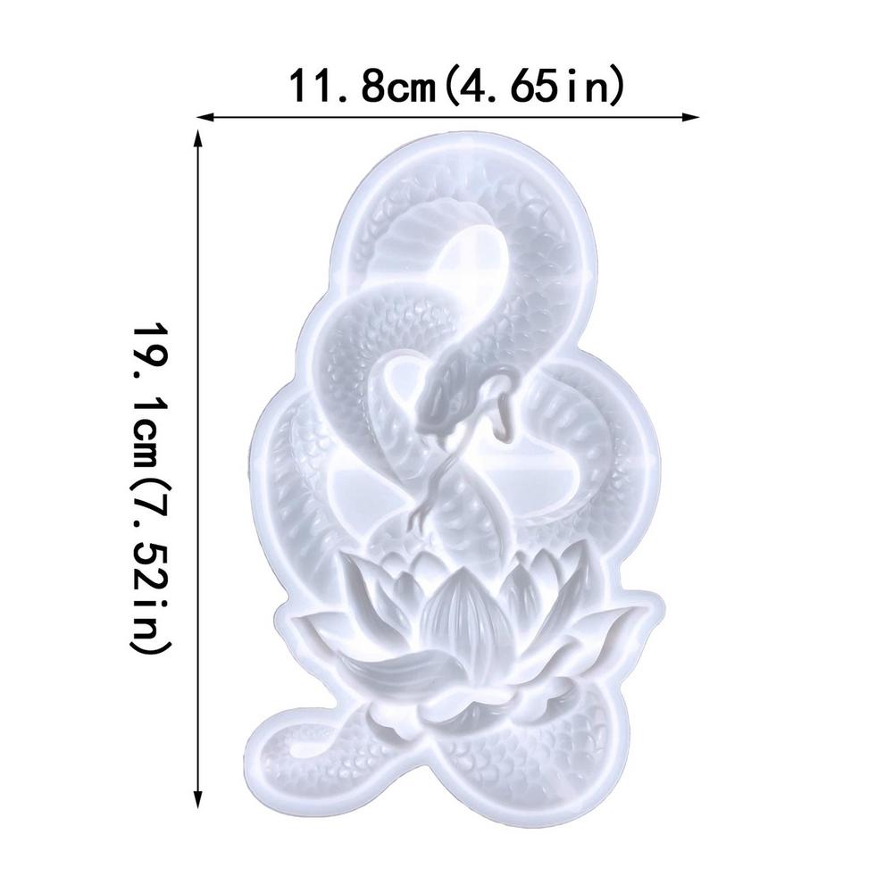 Creative Lotus Snake Silicone Mold For Resin DIY Crystal Epoxy Resin Mold Animal Shaped Handmade Resin Casting Mold
