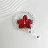 Orchid Design ID Card Badge Holder Clip Acrylic Resin Orchid ID Badge  For Women