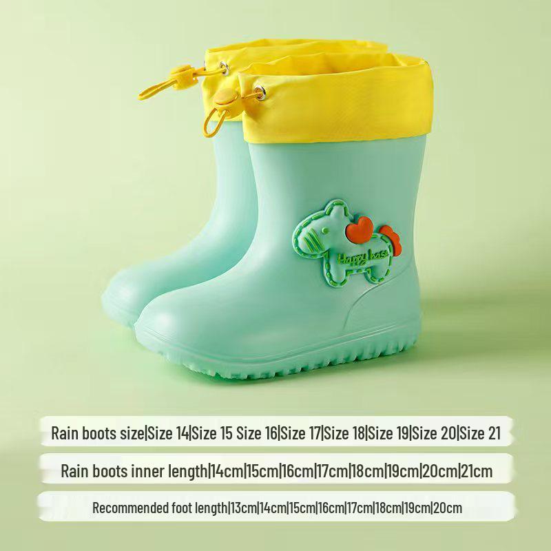 Cartoon-Pony Kinder-Gummistiefel – Rutschfeste, Leichte, Wasserdichte Schuhe mit Fleece-Futter für Jungen, Mädchen und Kleinkinder.