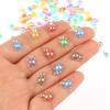 100Pcs Mini Resin Turtle Charms Rainbow Laser Tortoise Ornament Small Figurine For Diy Jewelry Making Keyring Handmade Crafts