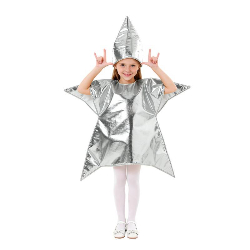 Disfraz Cosplay de Estrella para Niños con Material Suave de Poliéster para Actuaciones Navideñas en Escenario
