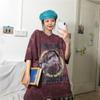 Dámske letné tričko s krátkym rukávom a potlačou písmen s okrúhlym výstrihom, voľný top s krátkym rukávom, streetwear tričko s batikovanou potlačou