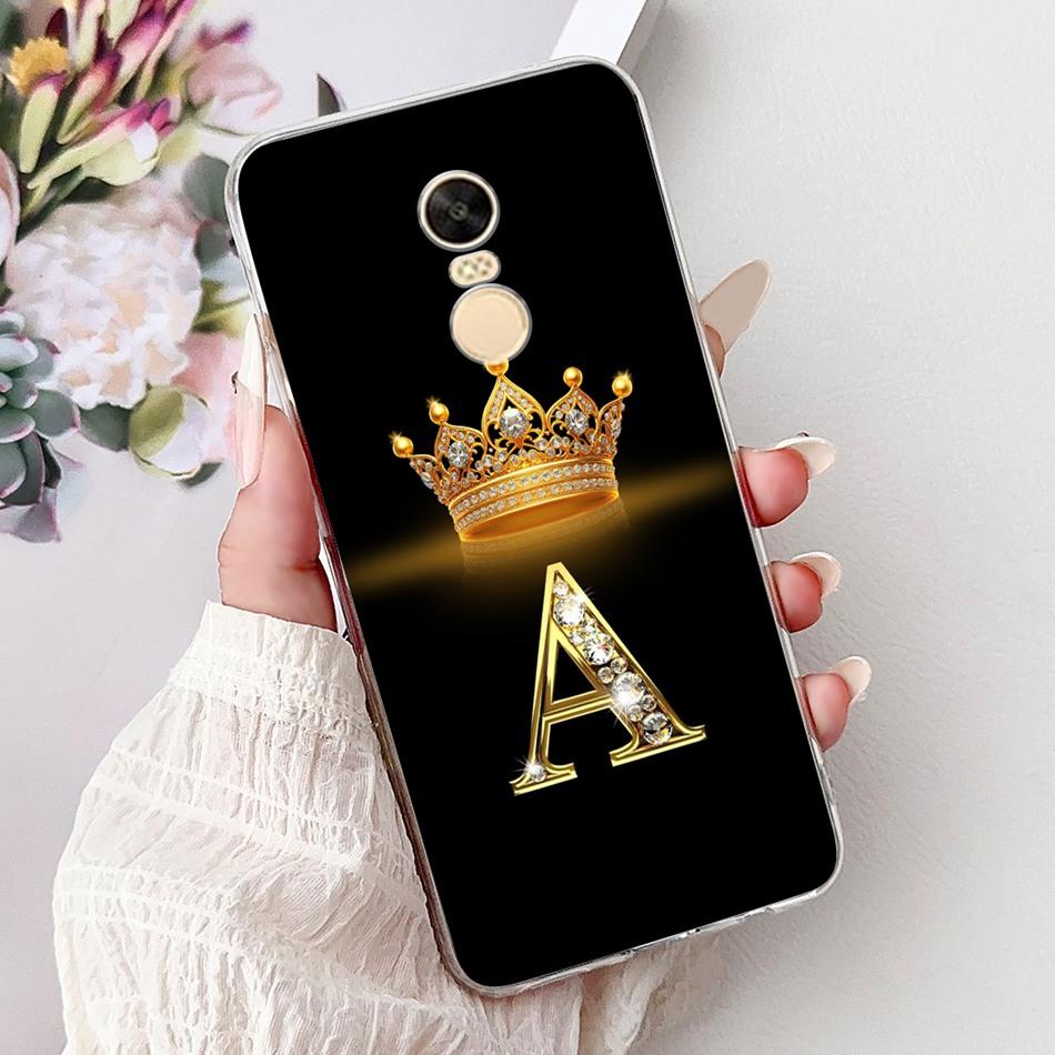 For Xiaomi Redmi Note 4X (Note 4 Gobal ) Fashion Crown Letter Phone Case For Redmi Note4X Note4 Global Soft Silicone TPU Cases